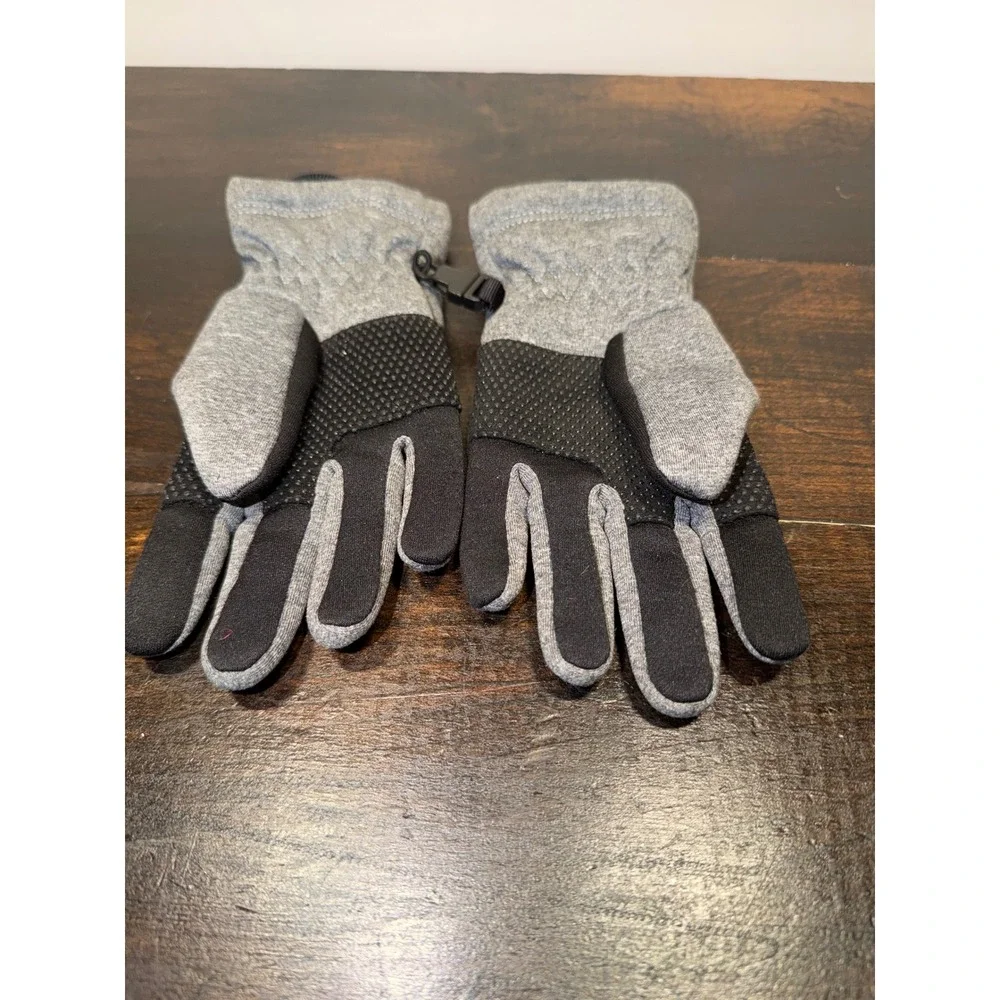 The‎ North Face Kids Gray Black Etip Fleece Lined Winter Gloves Size 5 M/M